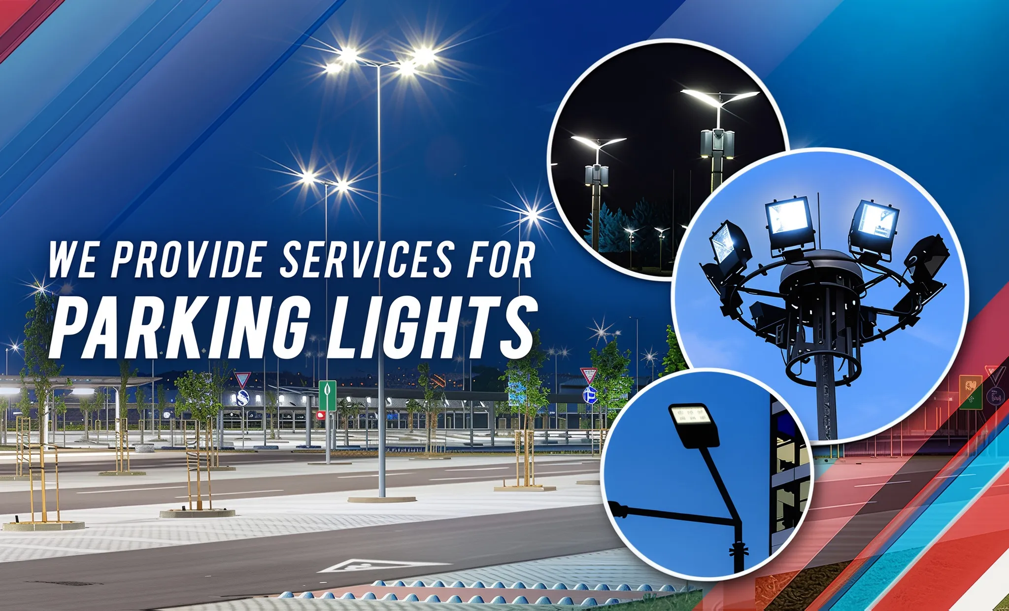 Parking lot lighting service example